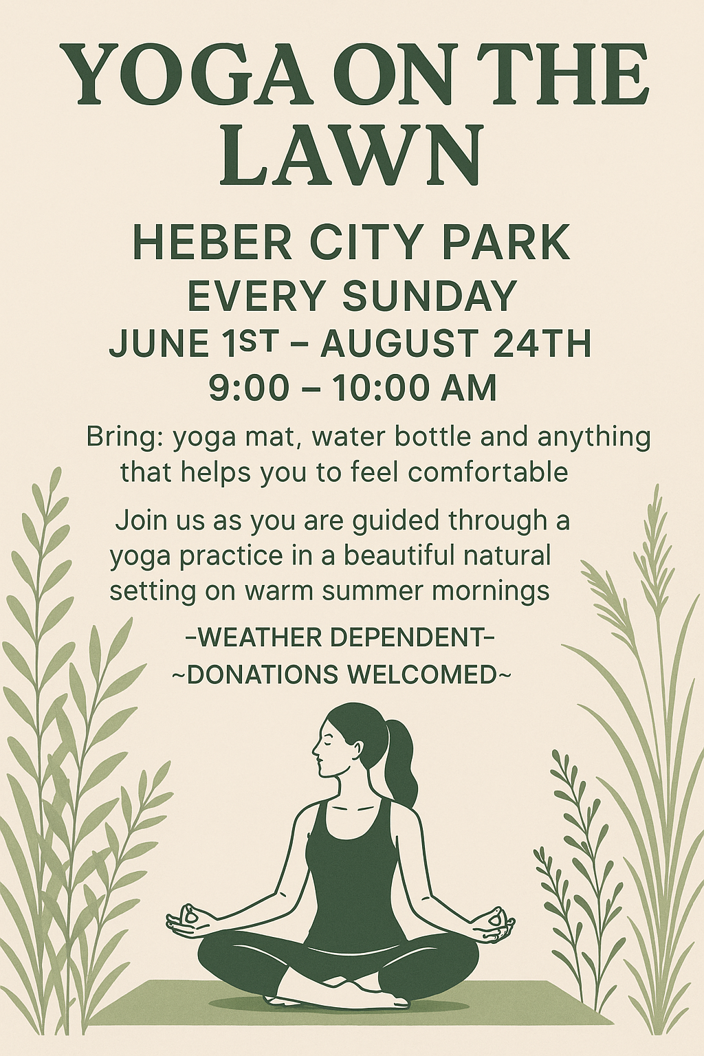 Stretch, Breathe, and Connect: Yoga on the Lawn Returns to Heber City Park